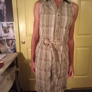 Merona belted short sleeved mini dress